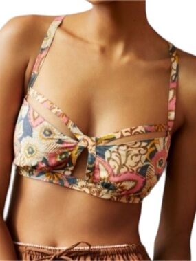 Anthropologie Pilcro Printed Surf Cotton Bra Top Size Medium NWOT